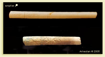 Cañas con flor de lis